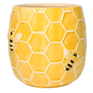 Bee Hive Planter Yellow 12cm