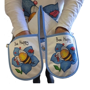 OVEN GLOVE BEE HAPPY