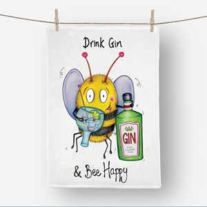 TEA TOWEL - DRINK GIN