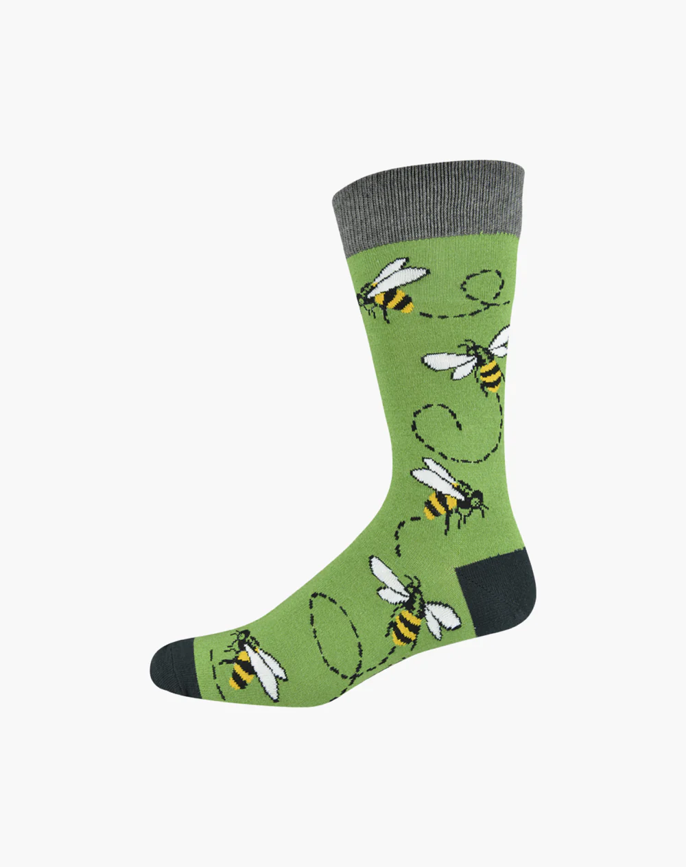 Kids Buzzing Bee Bamboo Sock Lge 13-3